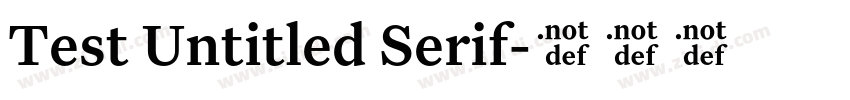 Test Untitled Serif字体转换